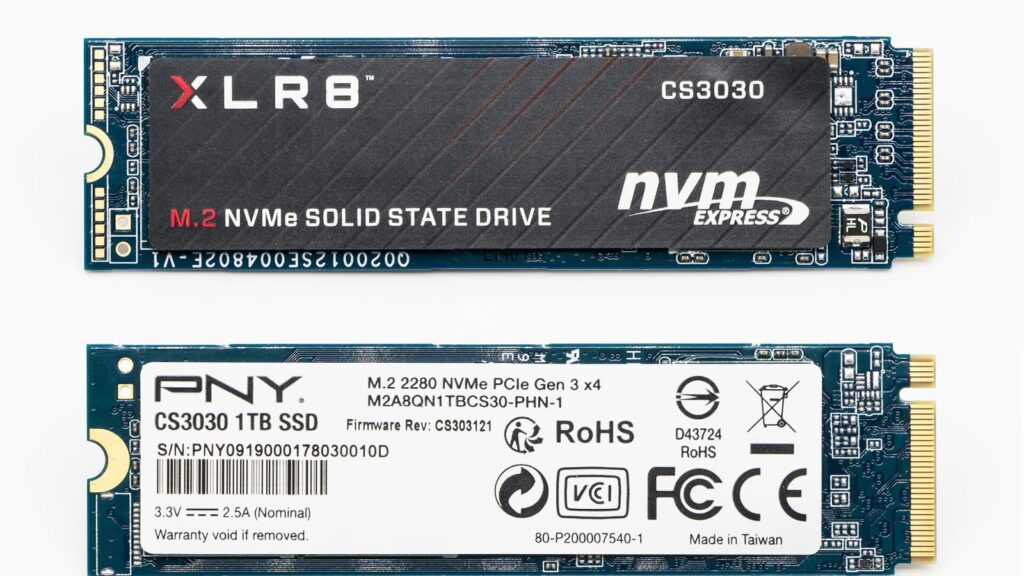 M.2 NVMe SSD kaupiklis – maža plokštelė, panaši į kramtomąją gumą, prijungiama prie pagrindinės plokštės
